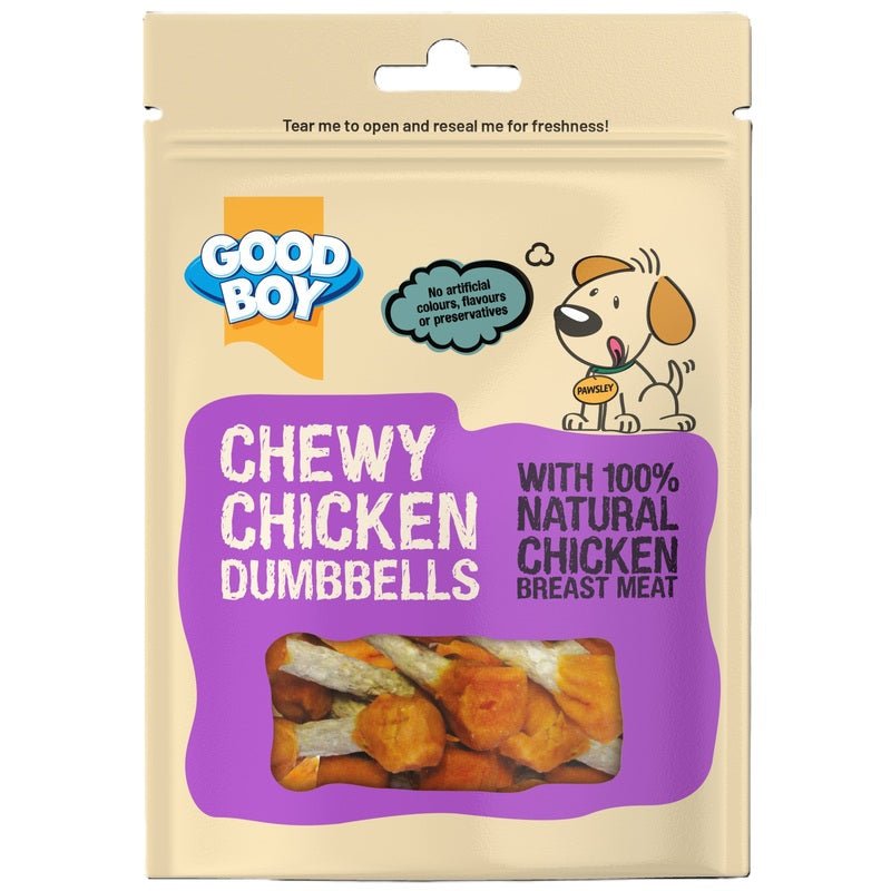 Good Boy Chewy Chicken Dumbbell 350g | Luxury Home Accessories | Heulog Glow