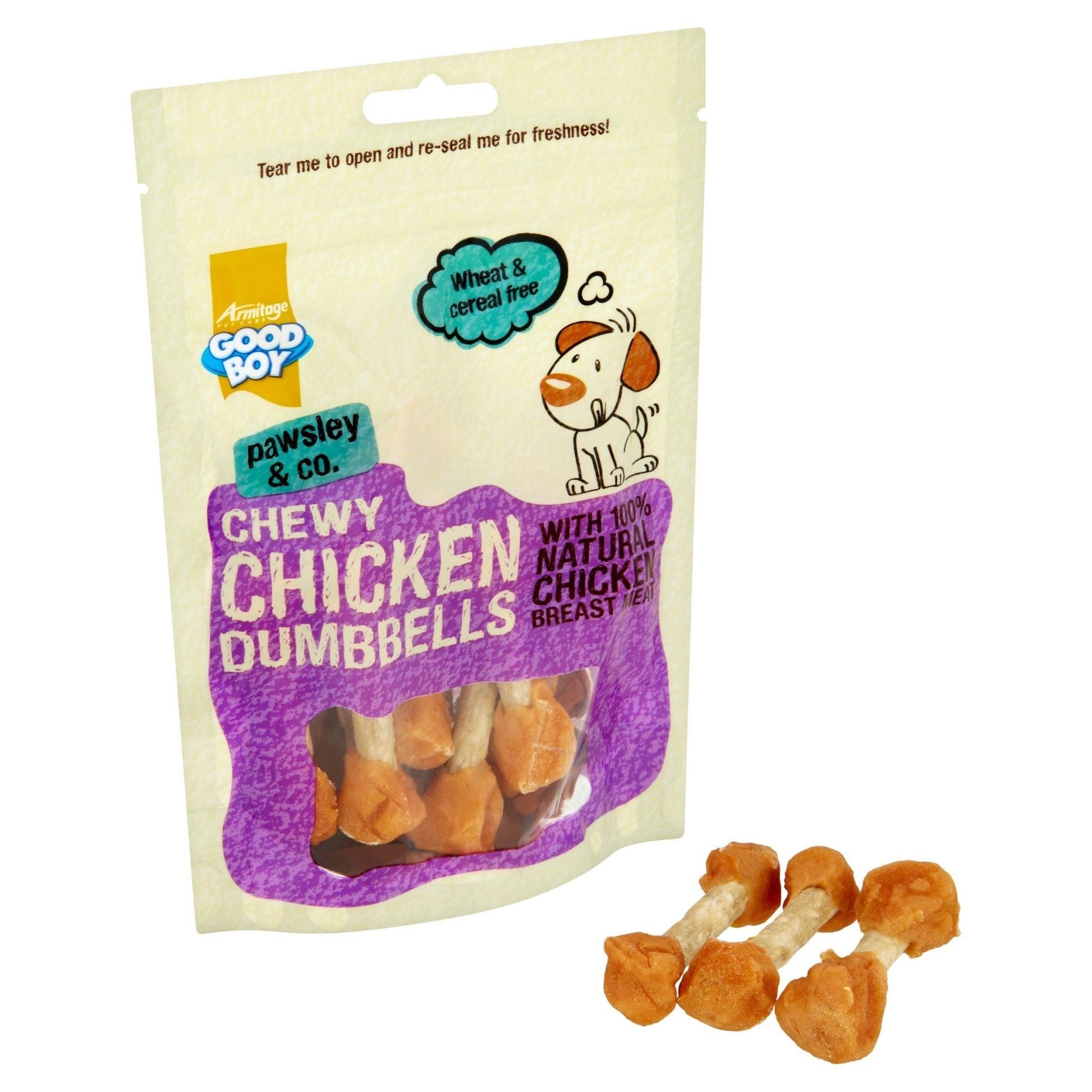 Good Boy Chewy Chicken Dumbbells 8x100g | Luxury Home Accessories | Heulog Glow