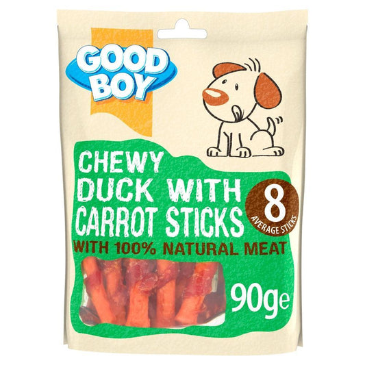 Good Boy Duck with Carrot Sticks 10x90g | Luxury Home Accessories | Heulog Glow