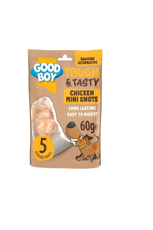 Good Boy Tough & Tasty Chicken Mini Knots 60g | Luxury Home Accessories | Heulog Glow