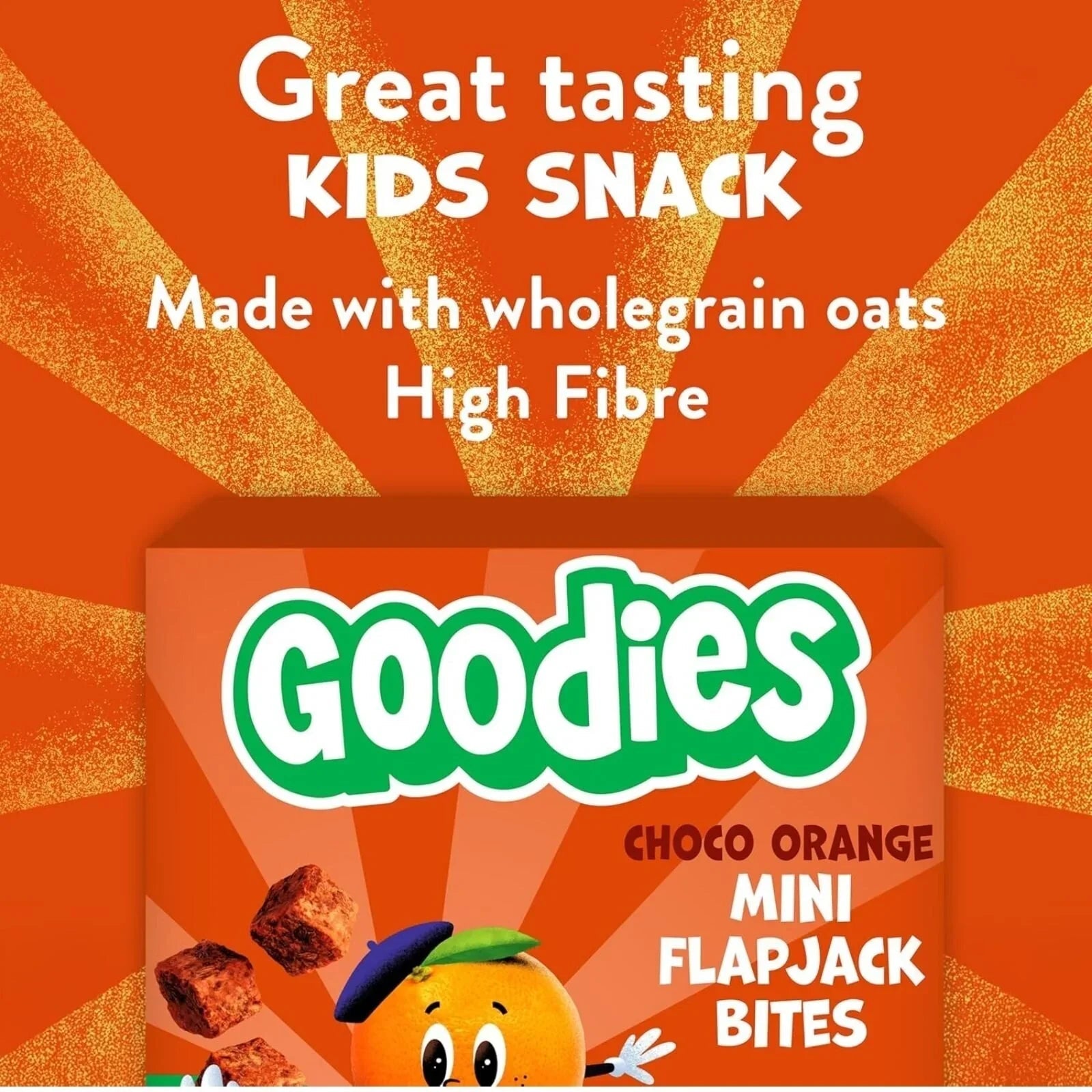 Goodies Choco Orange Mini Flapjack Bites 3+years 92g (4x23g) | Luxury Home Accessories | Heulog Glow