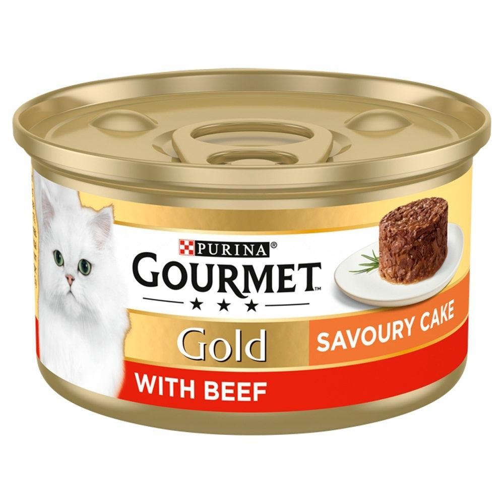 Gourmet Gold Savoury Cake Beef 12x85g | Luxury Home Accessories | Heulog Glow