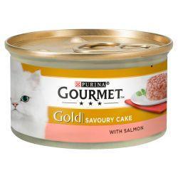 Gourmet Gold Savoury Cake Salmon 12 x 85g | Luxury Home Accessories | Heulog Glow