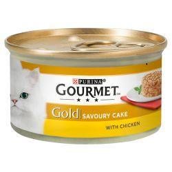 Gourmet Gold Savoury Cake with Chicken 12 x 85g | Luxury Home Accessories | Heulog Glow