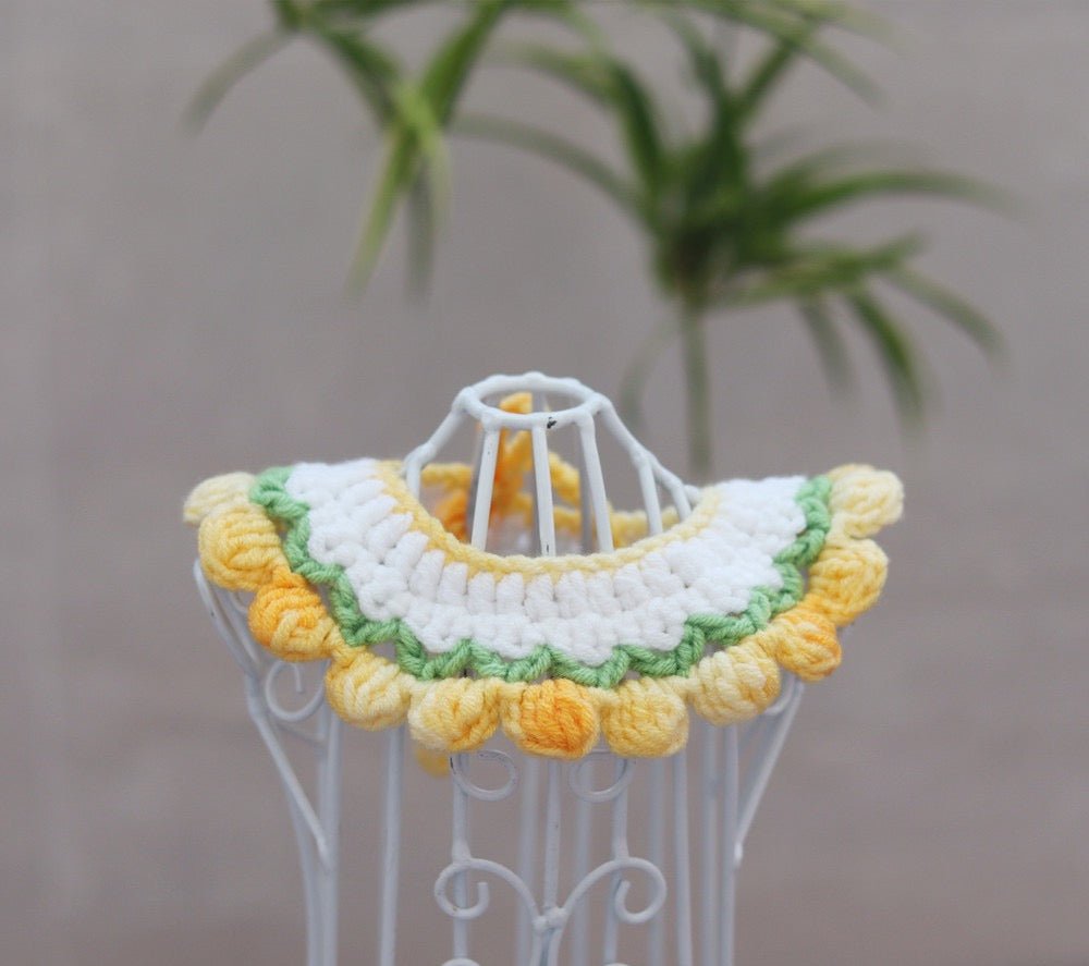 Gradient Color Wool Woven Pet Collar Saliva Towel | Luxury Home Accessories | Heulog Glow