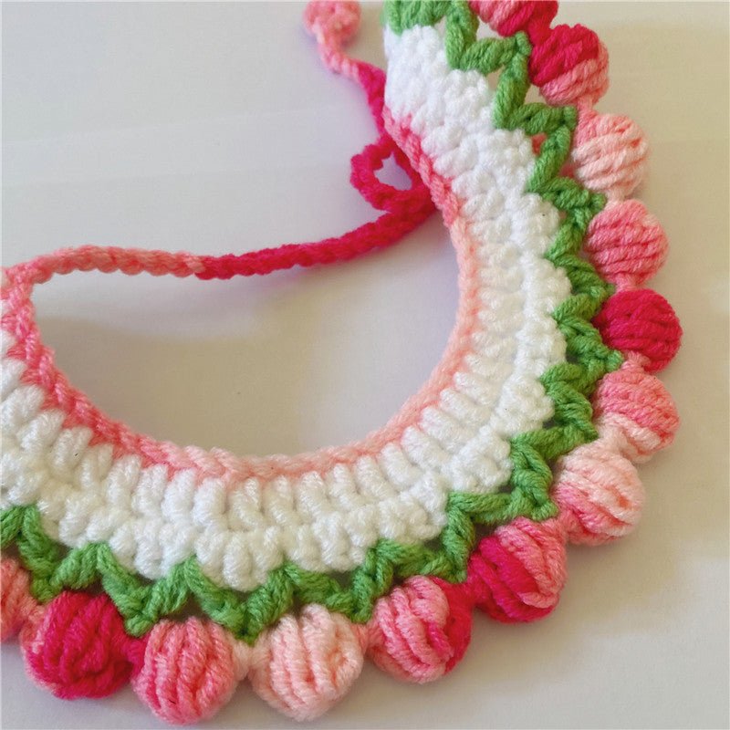 Gradient Color Wool Woven Pet Collar Saliva Towel | Luxury Home Accessories | Heulog Glow