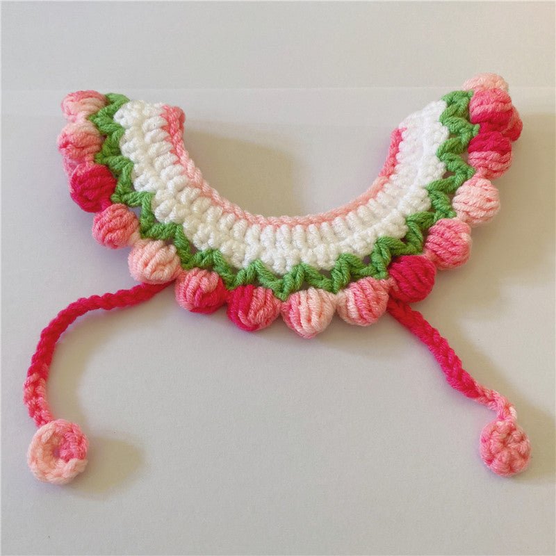 Gradient Color Wool Woven Pet Collar Saliva Towel | Luxury Home Accessories | Heulog Glow