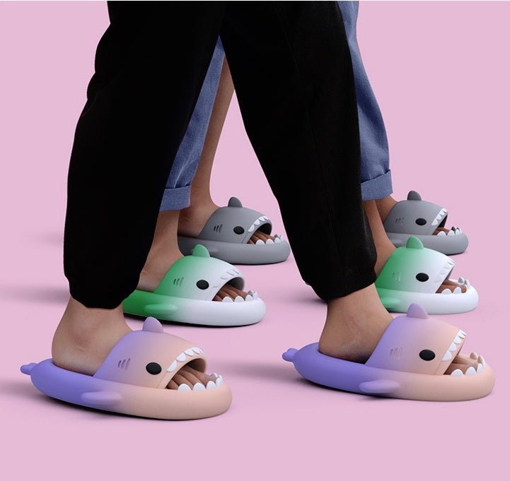 Gradient Shark Slippers Men's Home Bathroom Non-slip | Luxury Home Accessories | Heulog Glow
