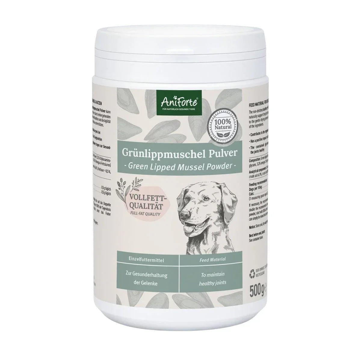 Green Lipped Mussel Powder for Dogs and Cats - Joint Support Supplement 100g | Luxury Home Accessories | Heulog Glow