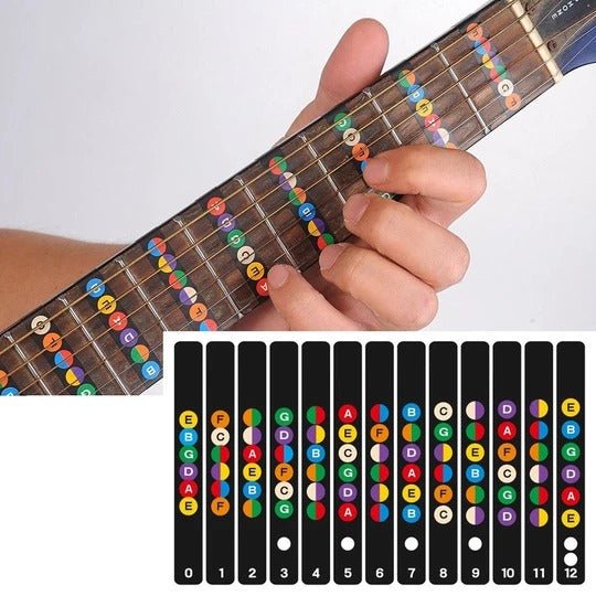 Guitar Fretboard Sticker Notes Map Labels Sticker Fingerboard Fret Decals for 6 String Acoustic-Electric Guitar | Luxury Home Accessories | Heulog Glow
