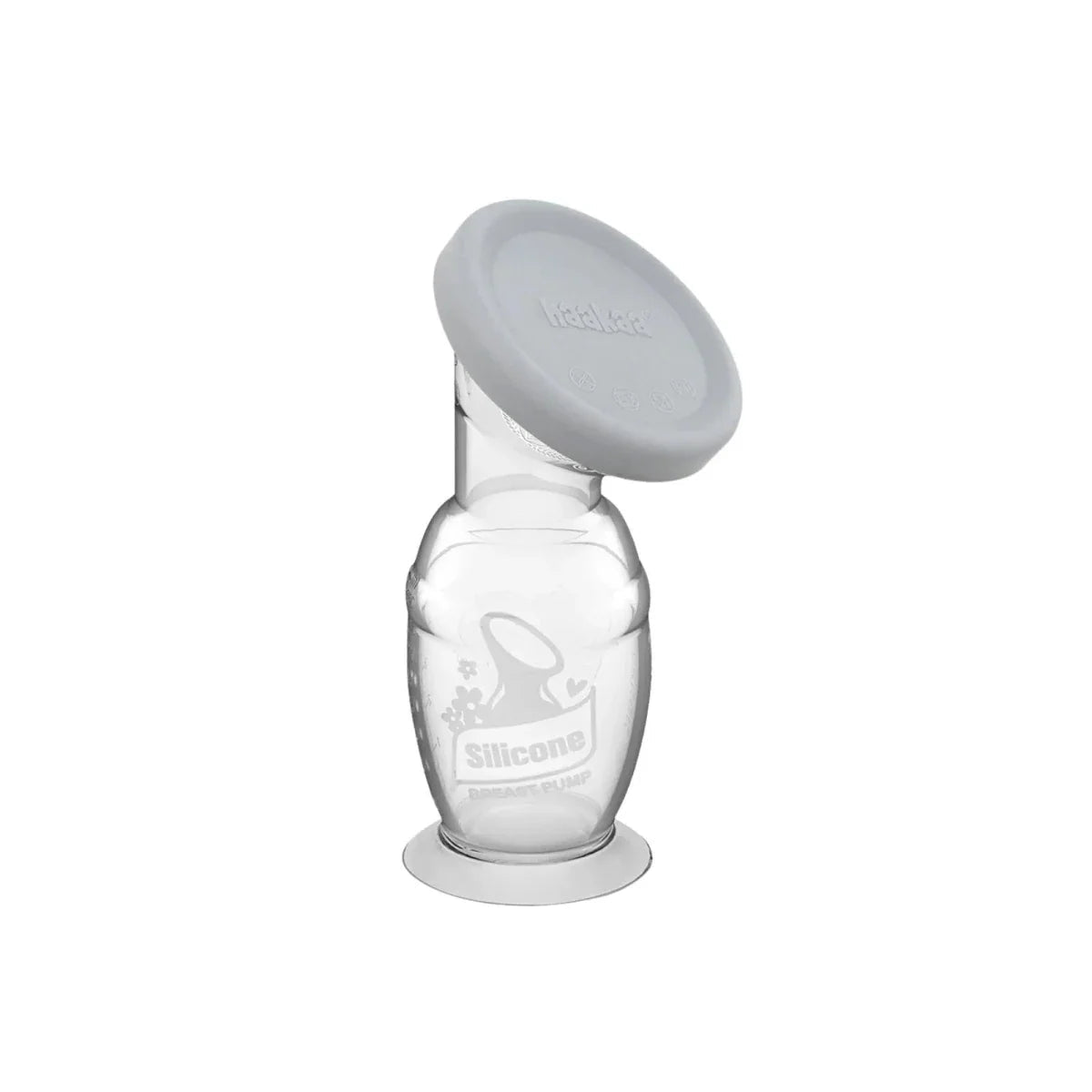 Haakaa Gen. 2 Silicone Breast Pump & Cap Set 100ml - Grey | Luxury Home Accessories | Heulog Glow
