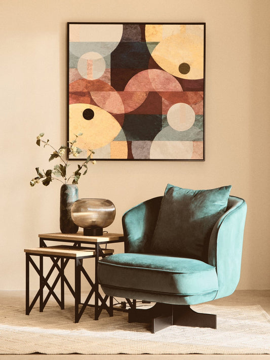 Hale Azure Velvet Swivel Chair | Luxury Home Accessories | Heulog Glow