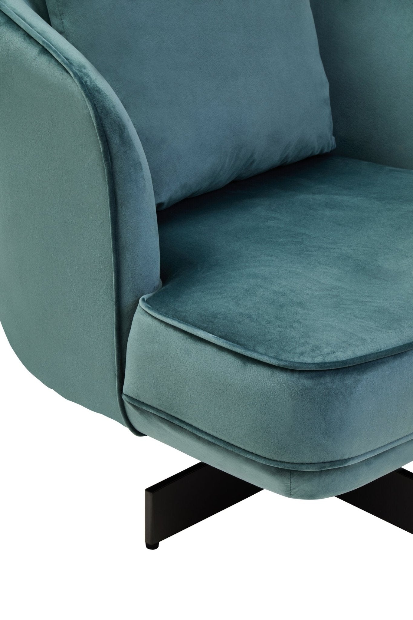 Hale Azure Velvet Swivel Chair | Luxury Home Accessories | Heulog Glow