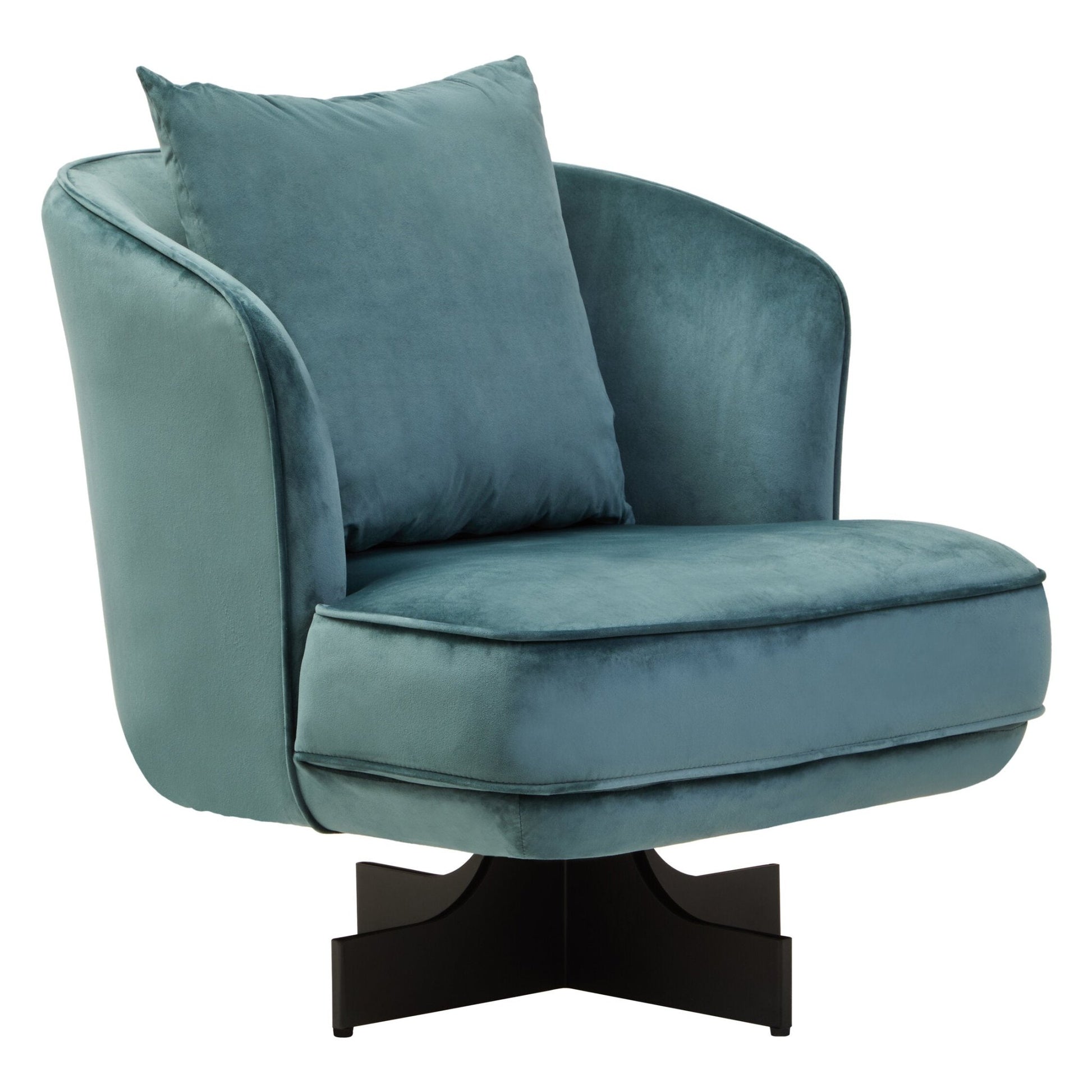 Hale Azure Velvet Swivel Chair | Luxury Home Accessories | Heulog Glow