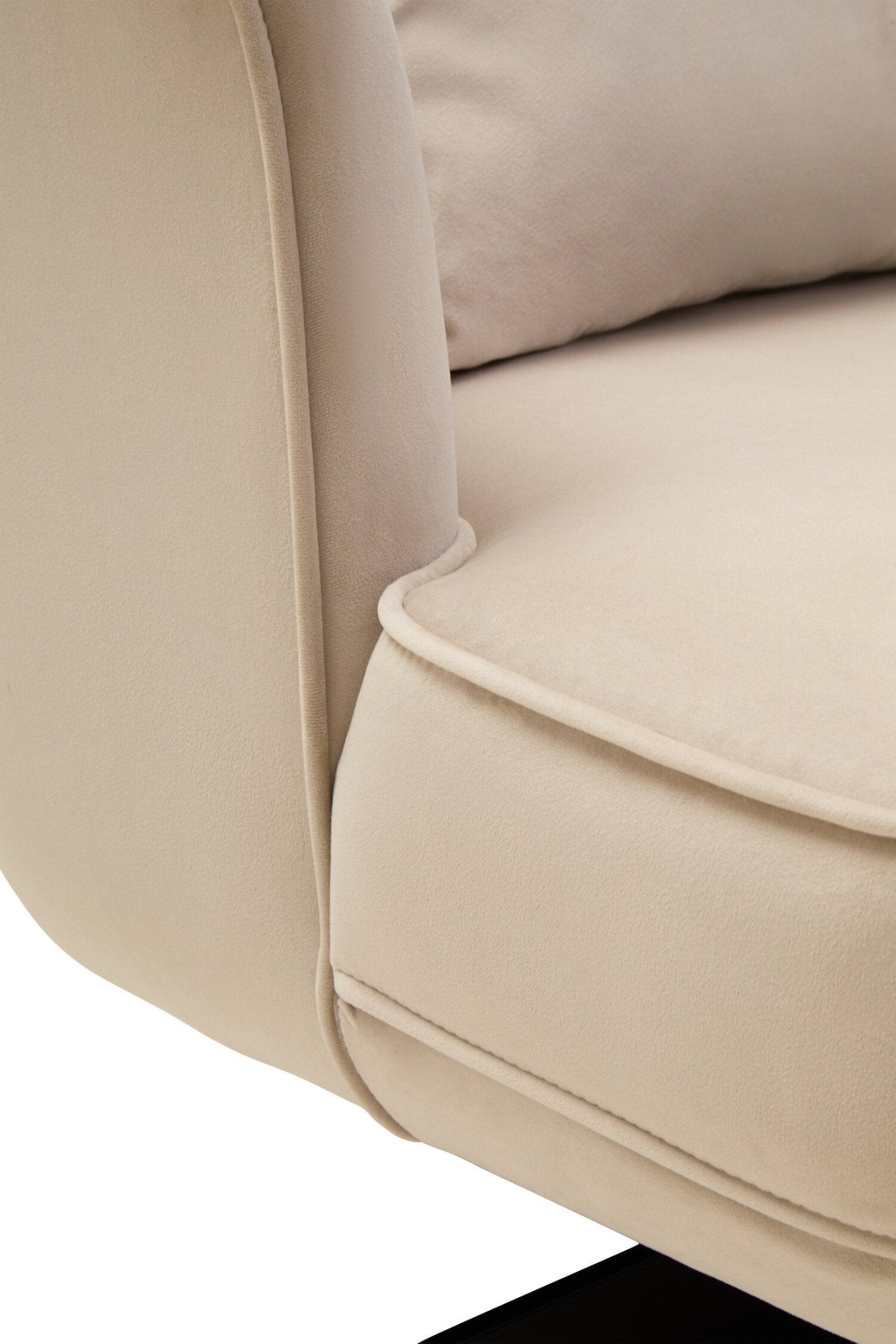 Hale Cream Velvet Swivel Chair | Luxury Home Accessories | Heulog Glow