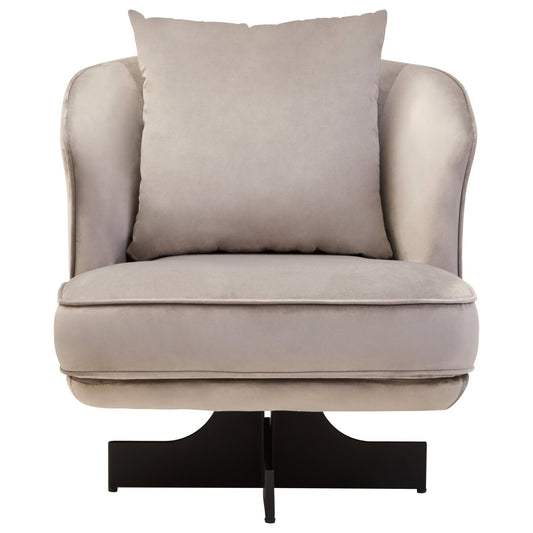 Hale Grey Velvet Swivel Chair | Luxury Home Accessories | Heulog Glow