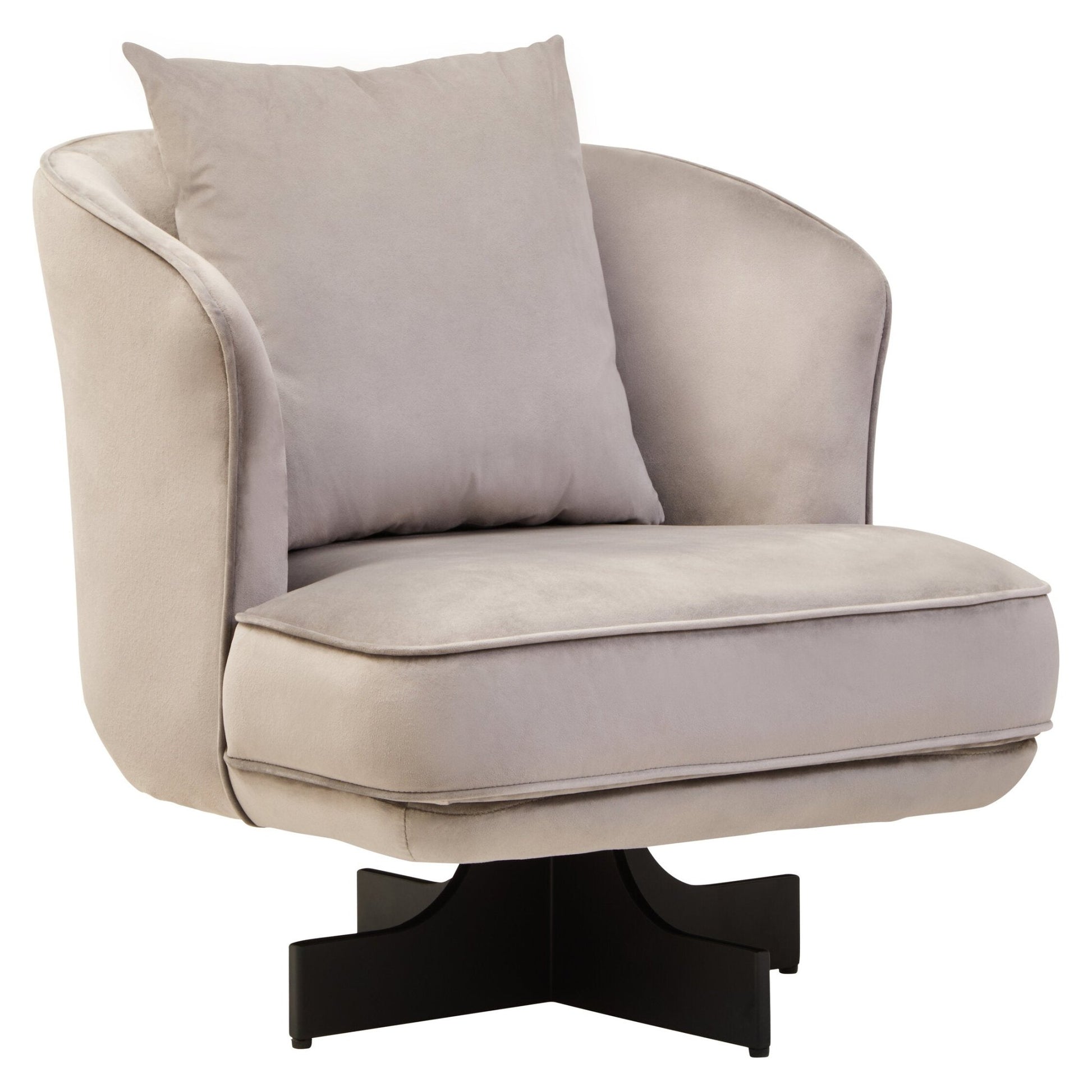 Hale Grey Velvet Swivel Chair | Luxury Home Accessories | Heulog Glow