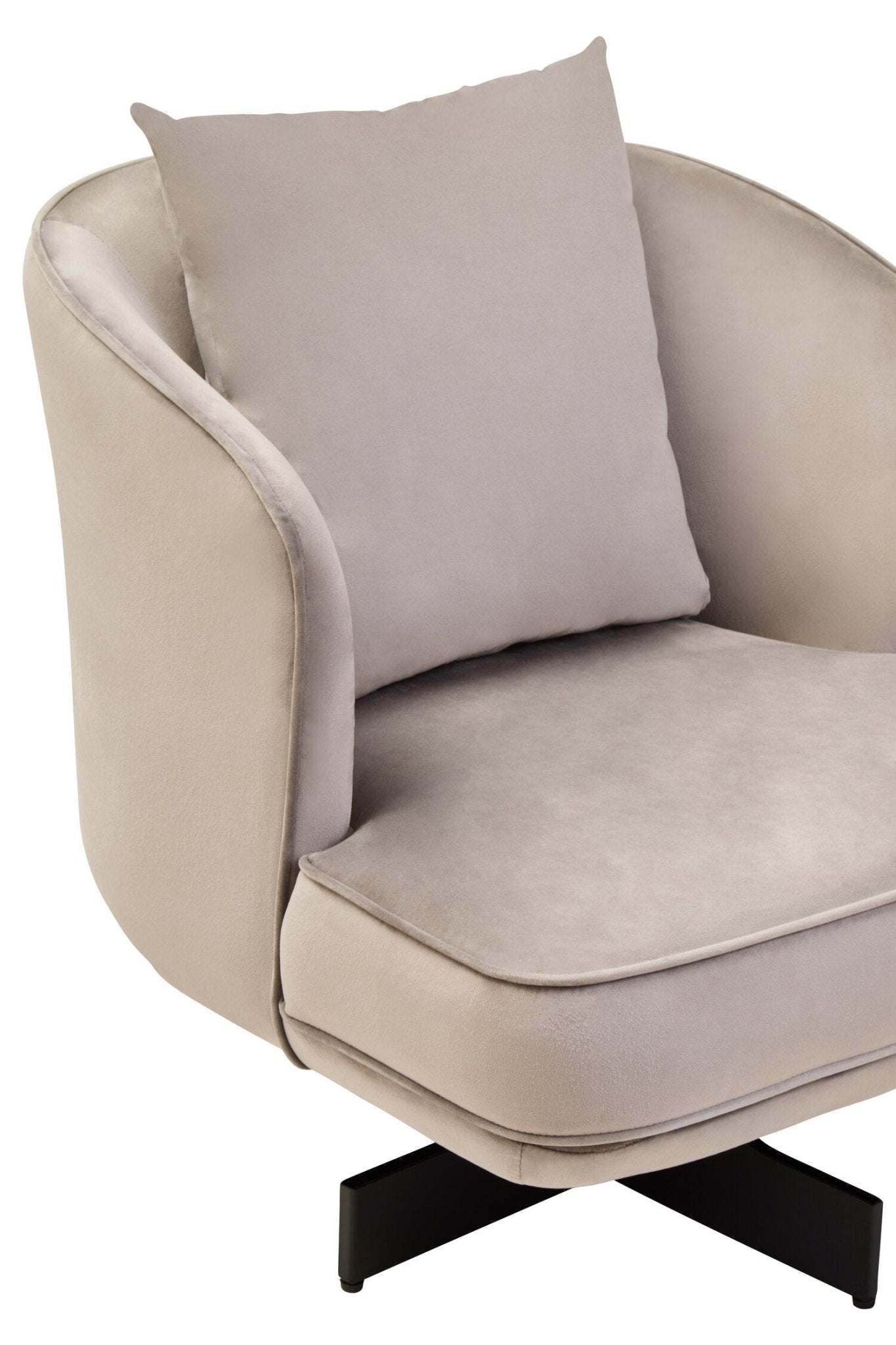 Hale Grey Velvet Swivel Chair | Luxury Home Accessories | Heulog Glow
