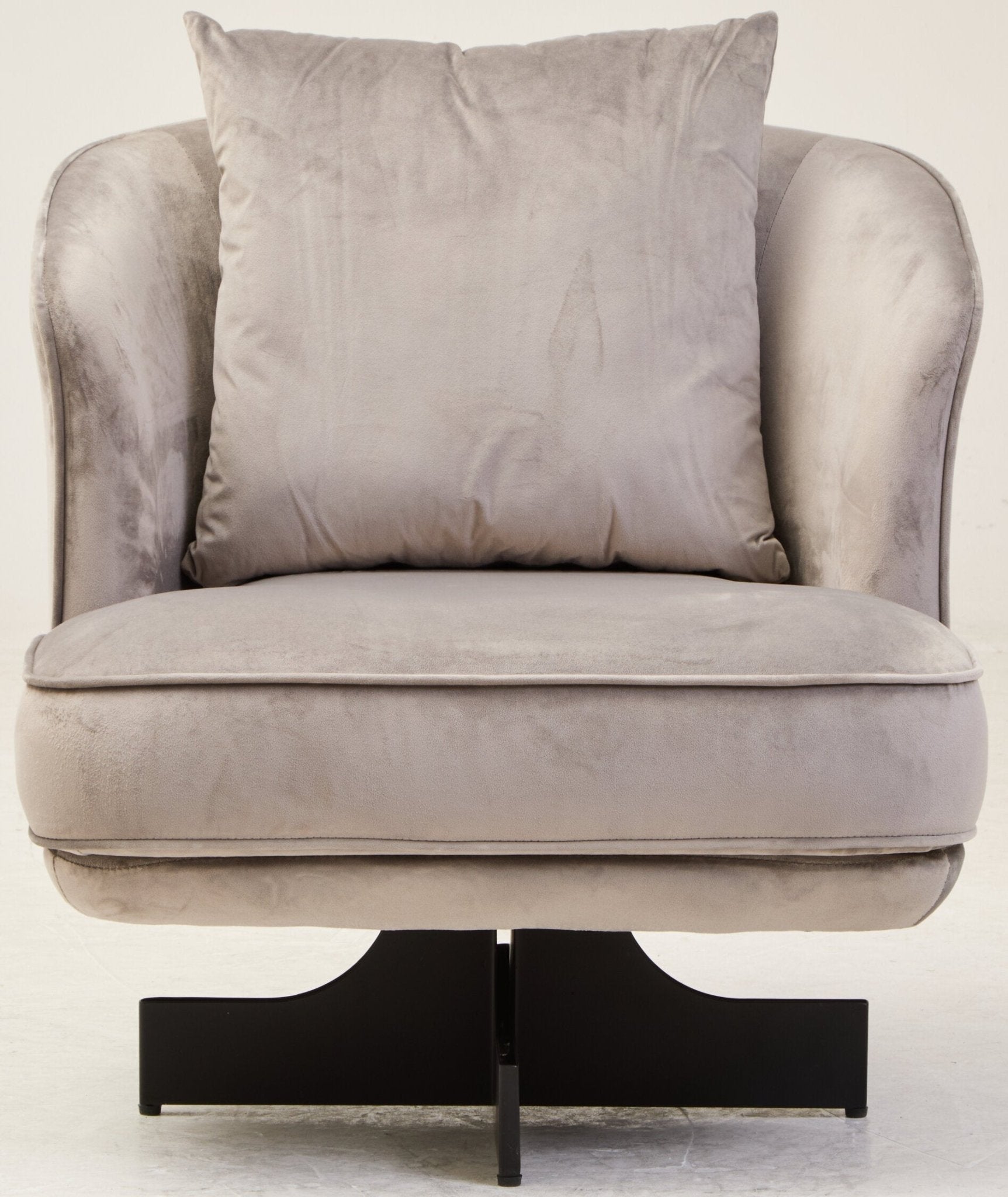 Hale Grey Velvet Swivel Chair | Luxury Home Accessories | Heulog Glow
