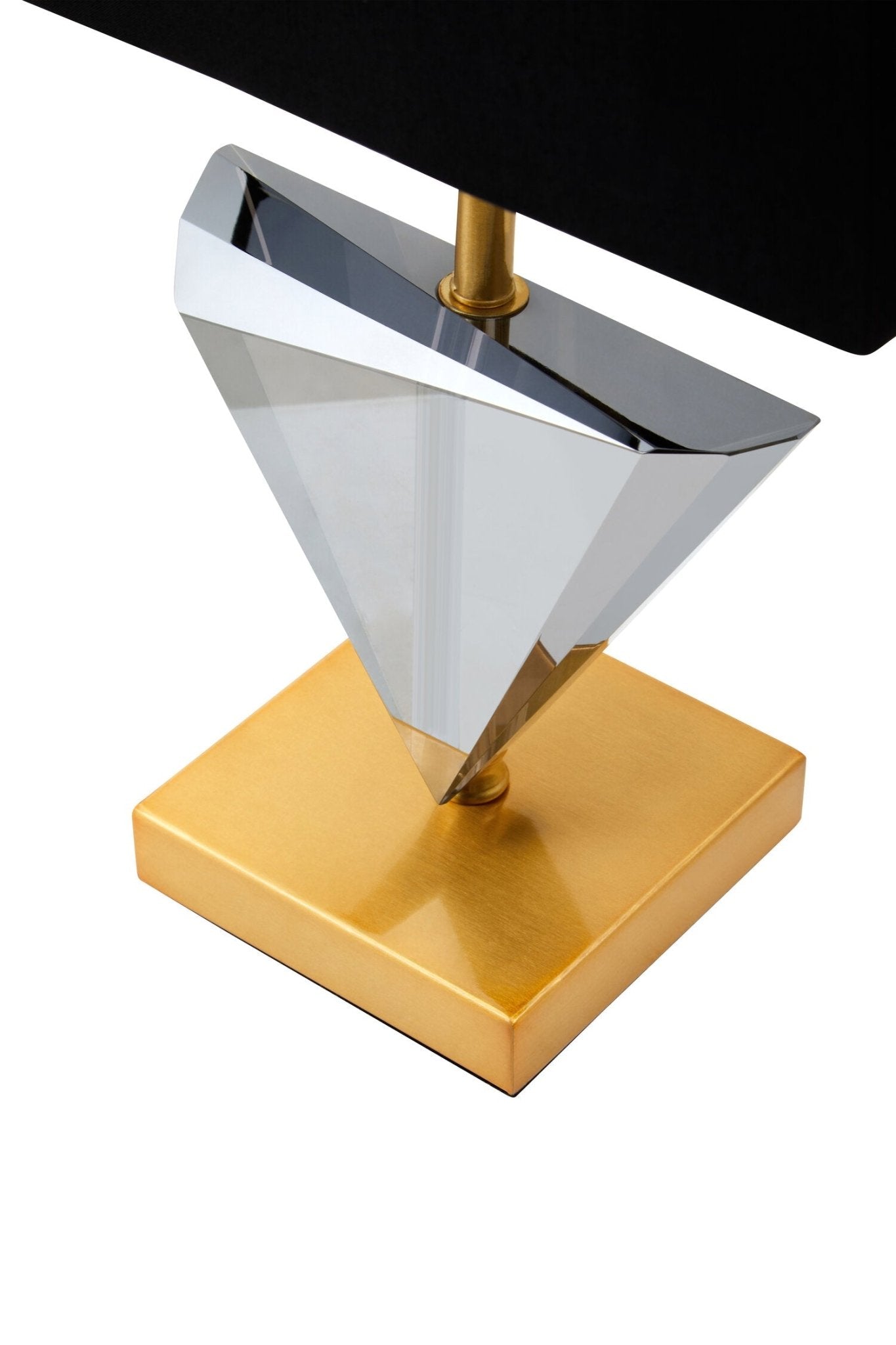 Halina Smoked Crystal Table Lamp with Gold Metal | Luxury Home Accessories | Heulog Glow