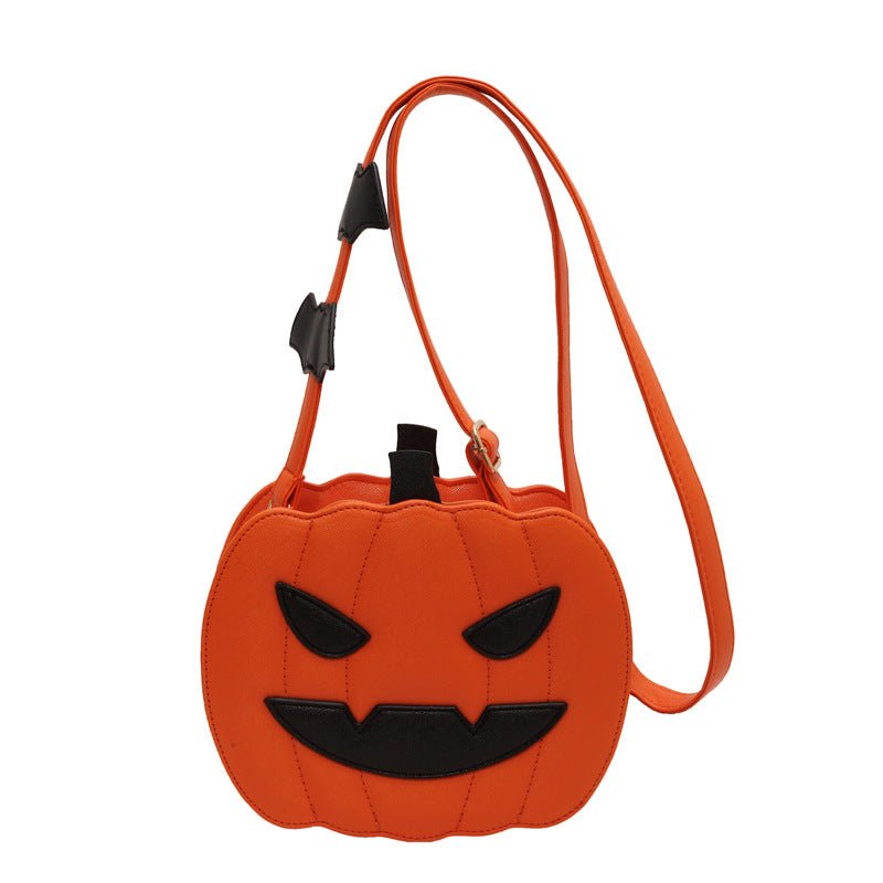 Halloween Bags Funny Pumpkin Cartoon Shoulder Crossbody Bag With Bat Personalized Creative Female Bag | Luxury Home Accessories | Heulog Glow