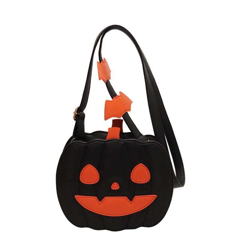 Halloween Bags Funny Pumpkin Cartoon Shoulder Crossbody Bag With Bat Personalized Creative Female Bag | Luxury Home Accessories | Heulog Glow