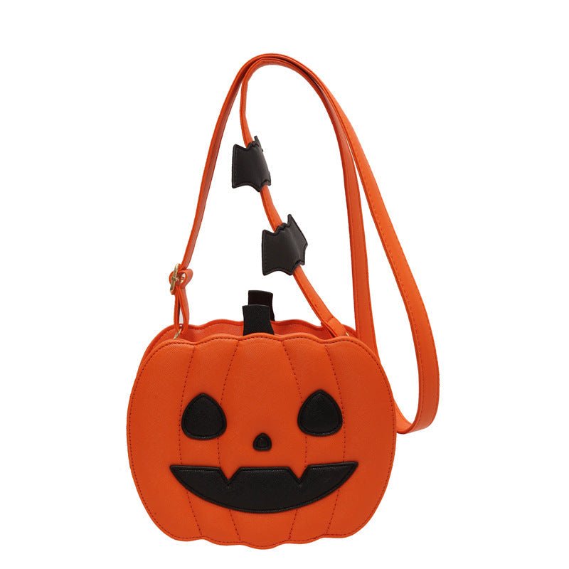 Halloween Bags Funny Pumpkin Cartoon Shoulder Crossbody Bag With Bat Personalized Creative Female Bag | Luxury Home Accessories | Heulog Glow