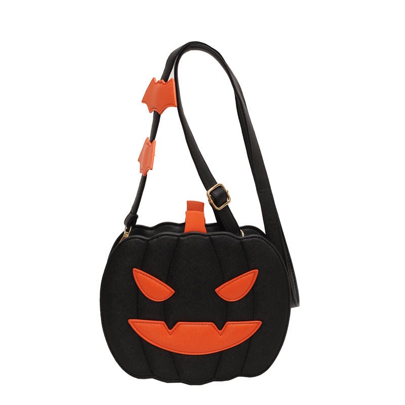 Halloween Bags Funny Pumpkin Cartoon Shoulder Crossbody Bag With Bat Personalized Creative Female Bag | Luxury Home Accessories | Heulog Glow