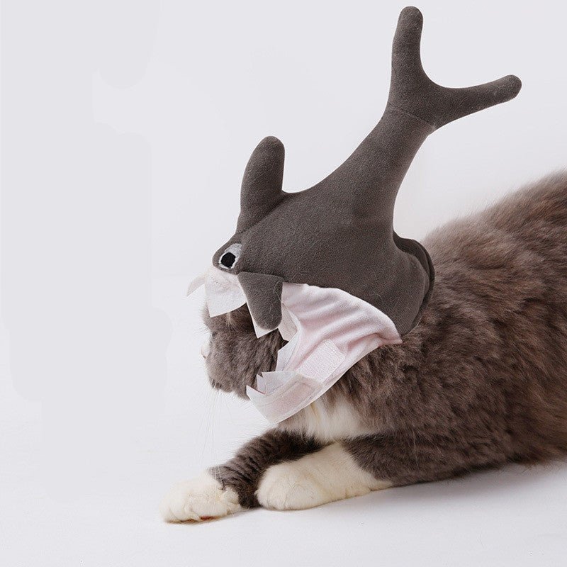 Halloween Pet Shark Hat Super Cute And Cute Transformation Headgear | Luxury Home Accessories | Heulog Glow