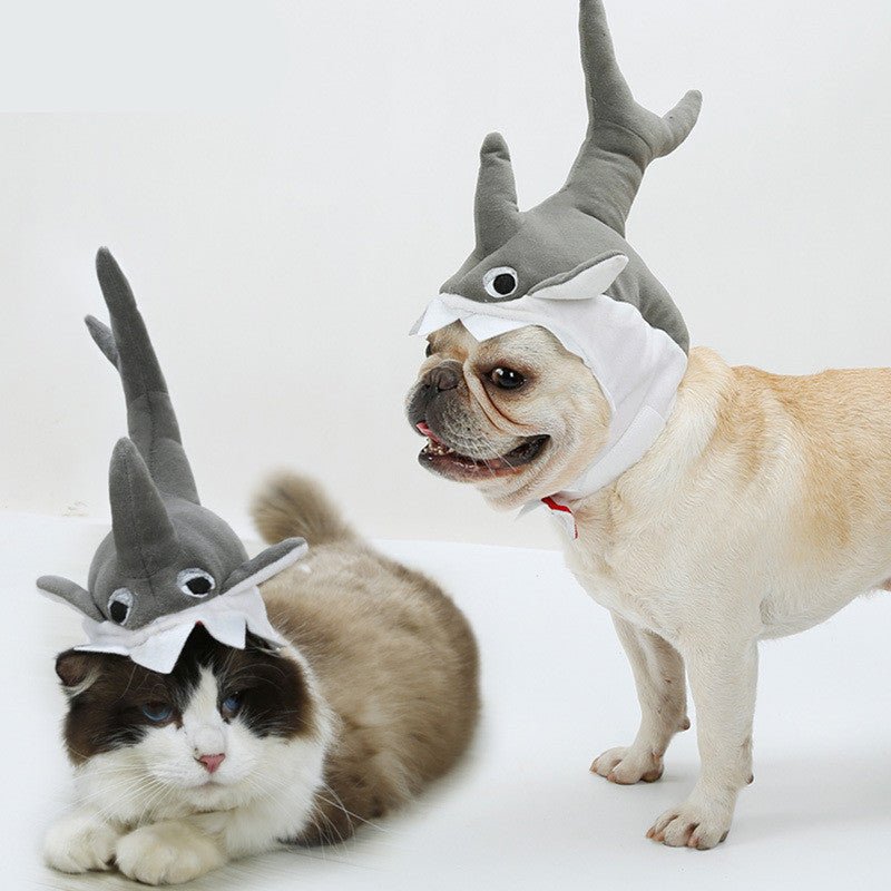 Halloween Pet Shark Hat Super Cute And Cute Transformation Headgear | Luxury Home Accessories | Heulog Glow