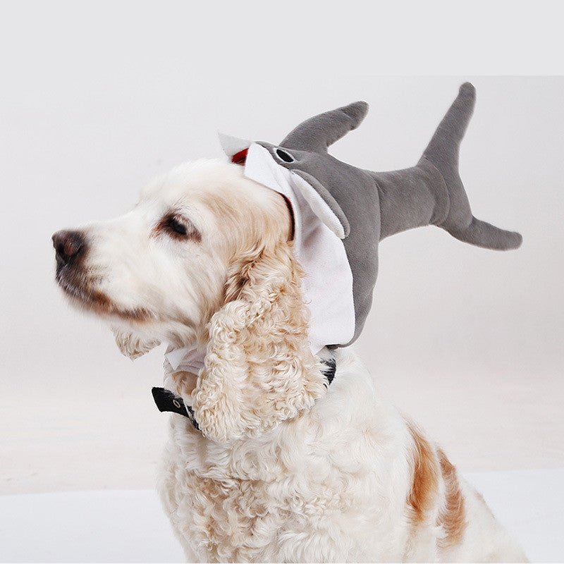 Halloween Pet Shark Hat Super Cute And Cute Transformation Headgear | Luxury Home Accessories | Heulog Glow