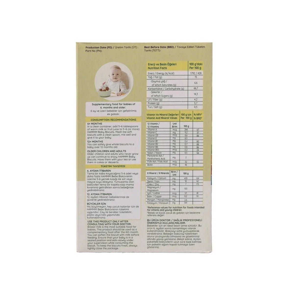Hammm Baby Biscuits with Goat Milk 400g | Luxury Home Accessories | Heulog Glow