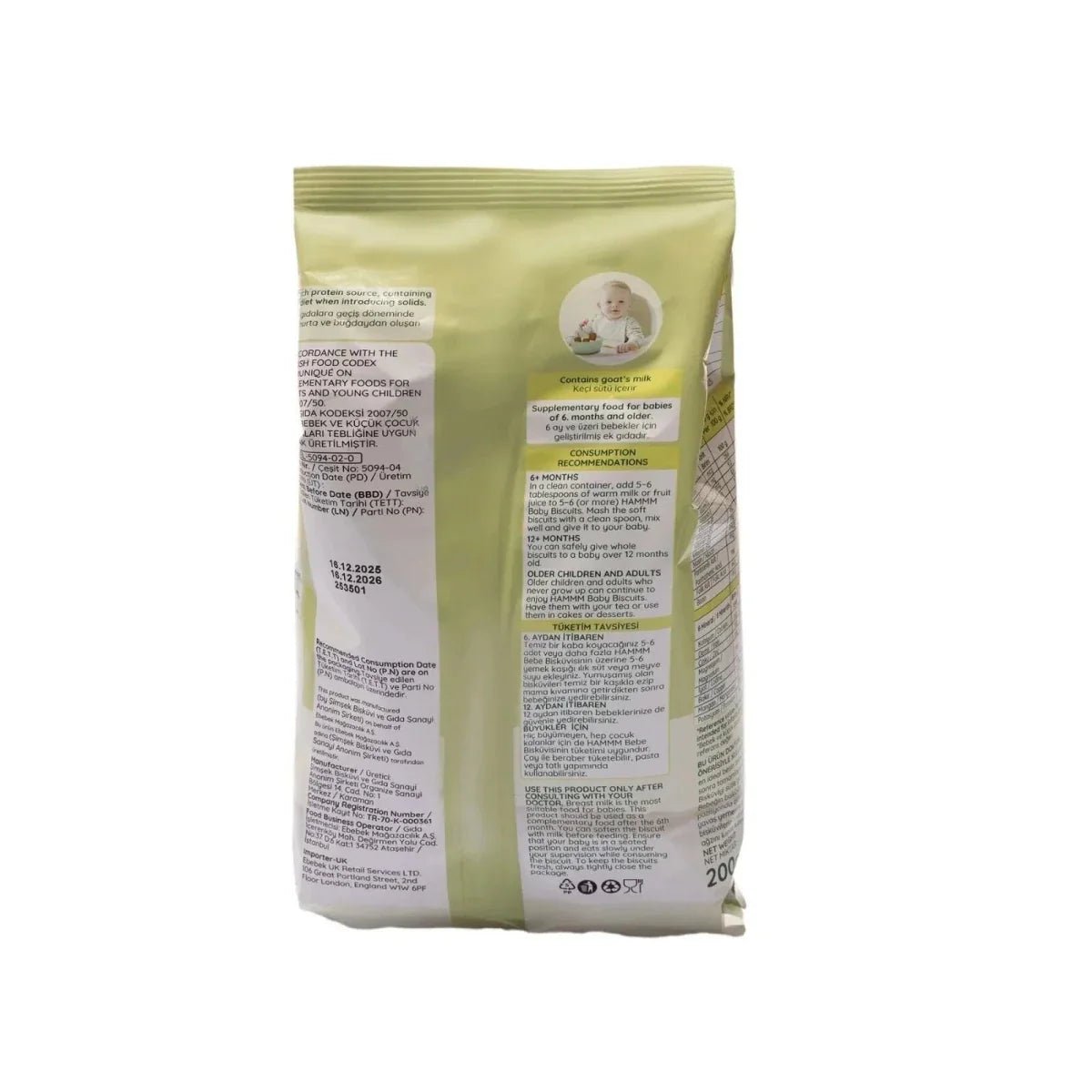 Hammm Baby Biscuits with Goat Milk 400g | Luxury Home Accessories | Heulog Glow