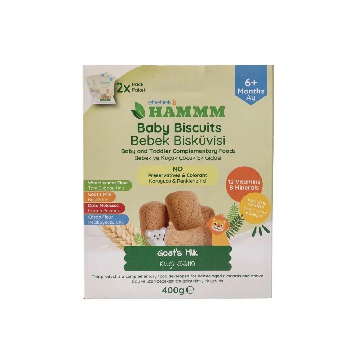 Hammm Baby Biscuits with Goat Milk 400g | Luxury Home Accessories | Heulog Glow