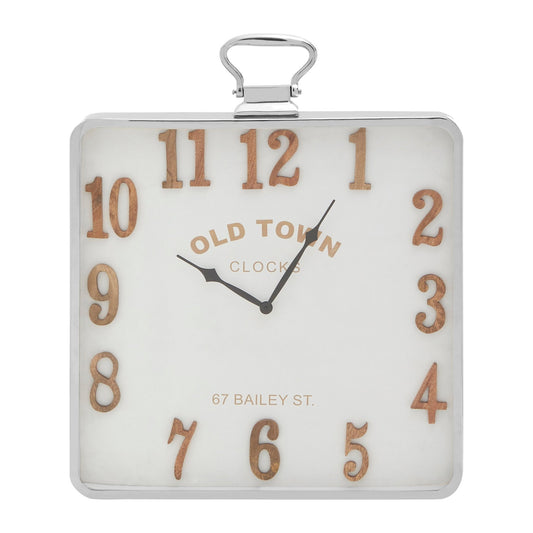 Hampstead Pocket Style Square Wall Clock | Luxury Home Accessories | Heulog Glow