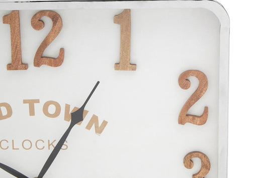 Hampstead Pocket Style Square Wall Clock | Luxury Home Accessories | Heulog Glow