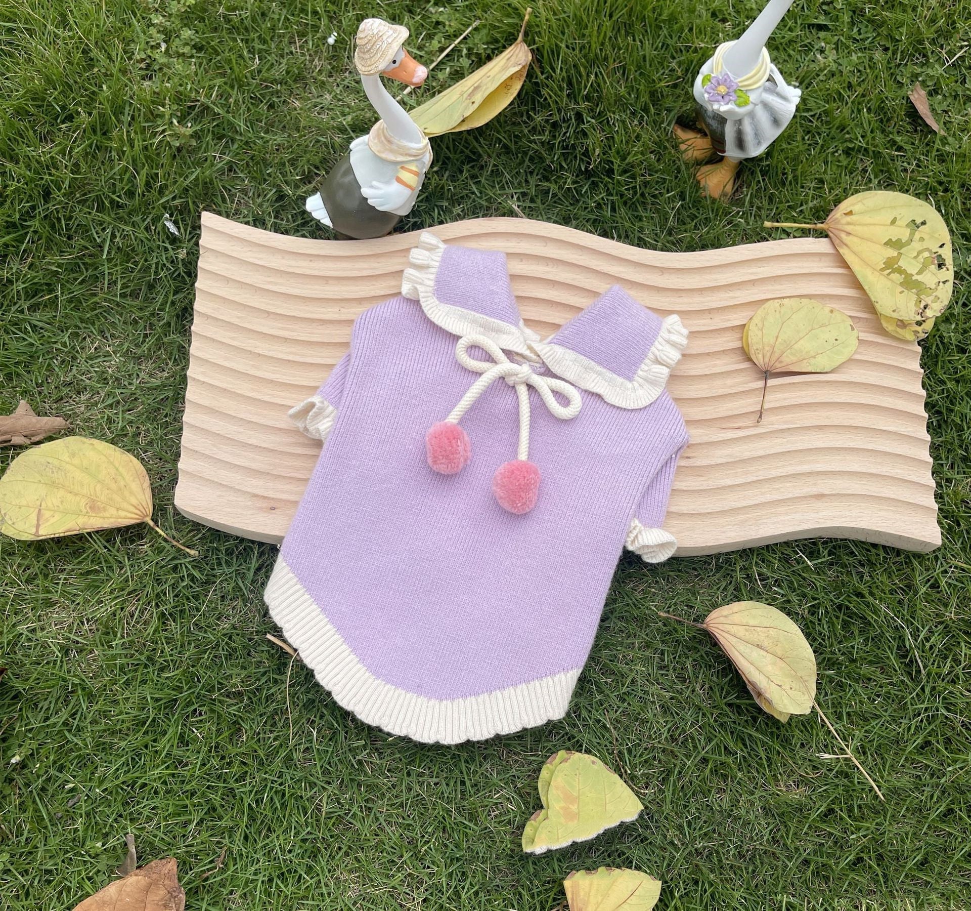 Handmade Strawberry Ball Wool Coat Dog To Keep Warm | Luxury Home Accessories | Heulog Glow