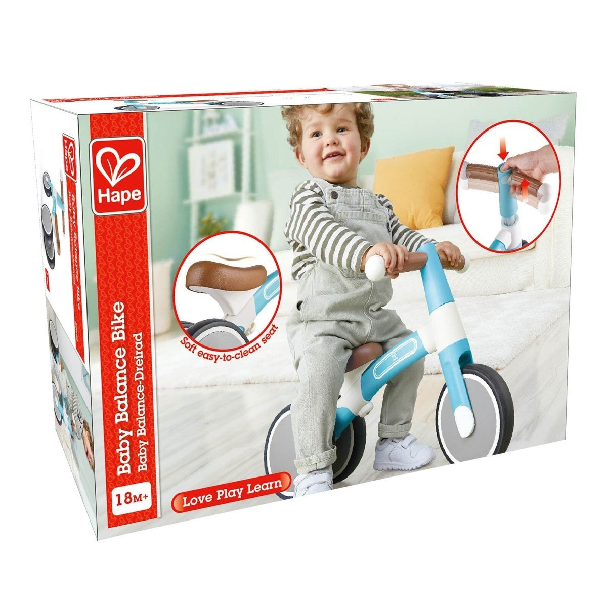Hape First Ride Toddler Balance Bike, Blue | Luxury Home Accessories | Heulog Glow