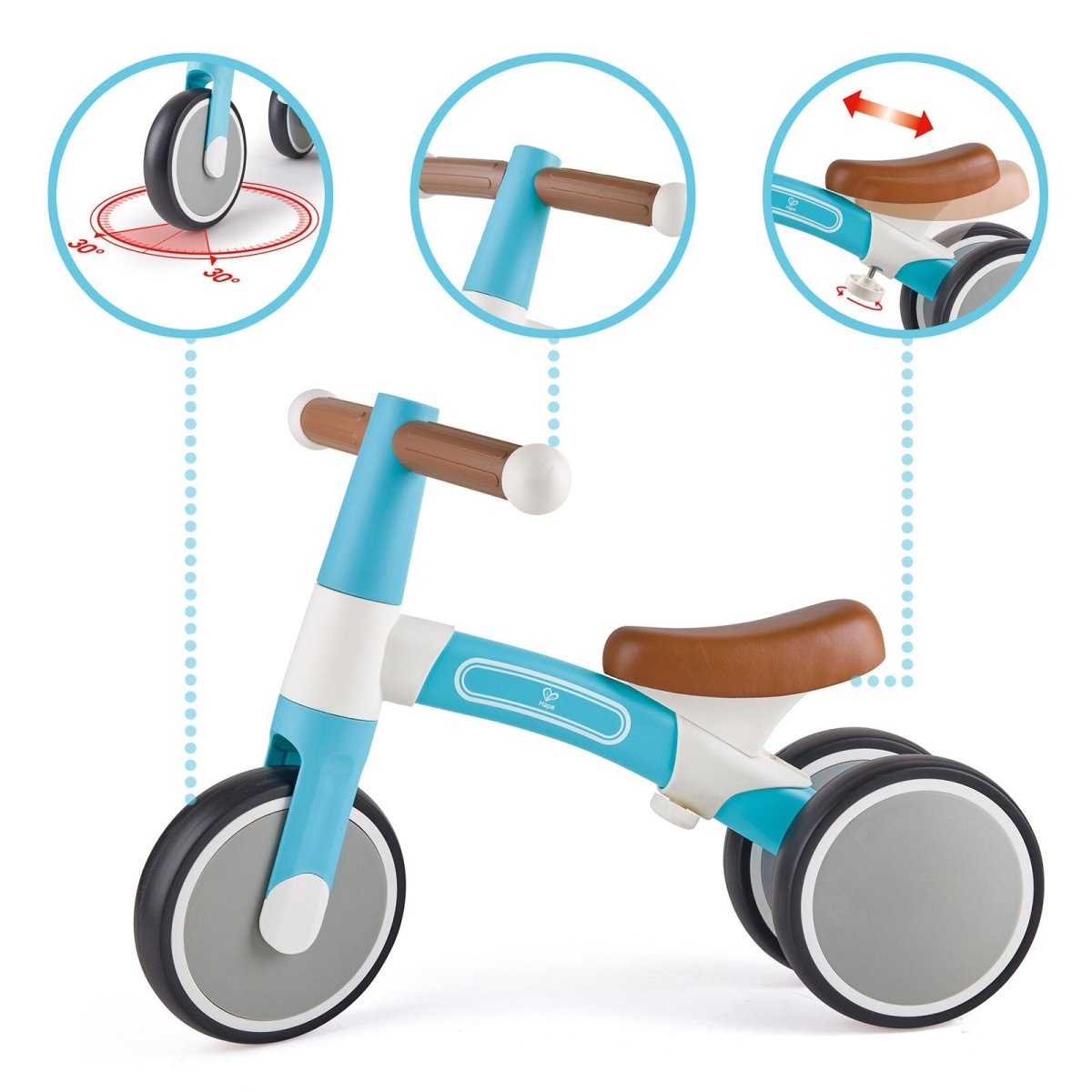 Hape First Ride Toddler Balance Bike, Blue | Luxury Home Accessories | Heulog Glow