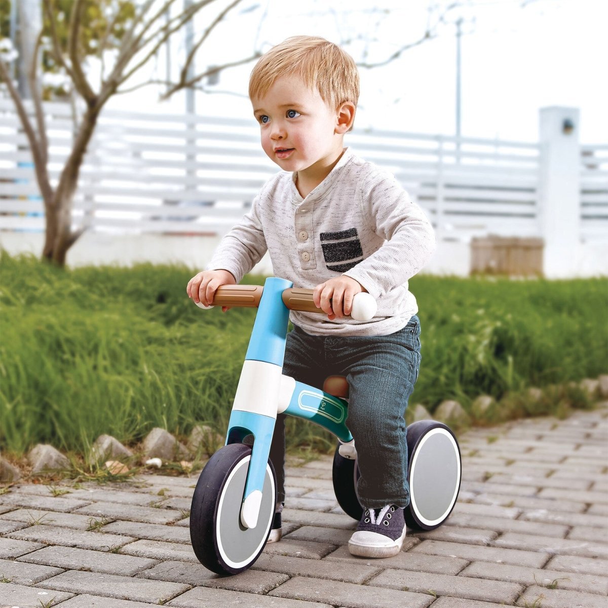 Hape First Ride Toddler Balance Bike, Blue | Luxury Home Accessories | Heulog Glow