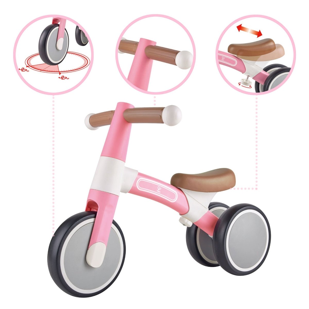 Hape First Ride Toddler Balance Bike, Pink | Luxury Home Accessories | Heulog Glow
