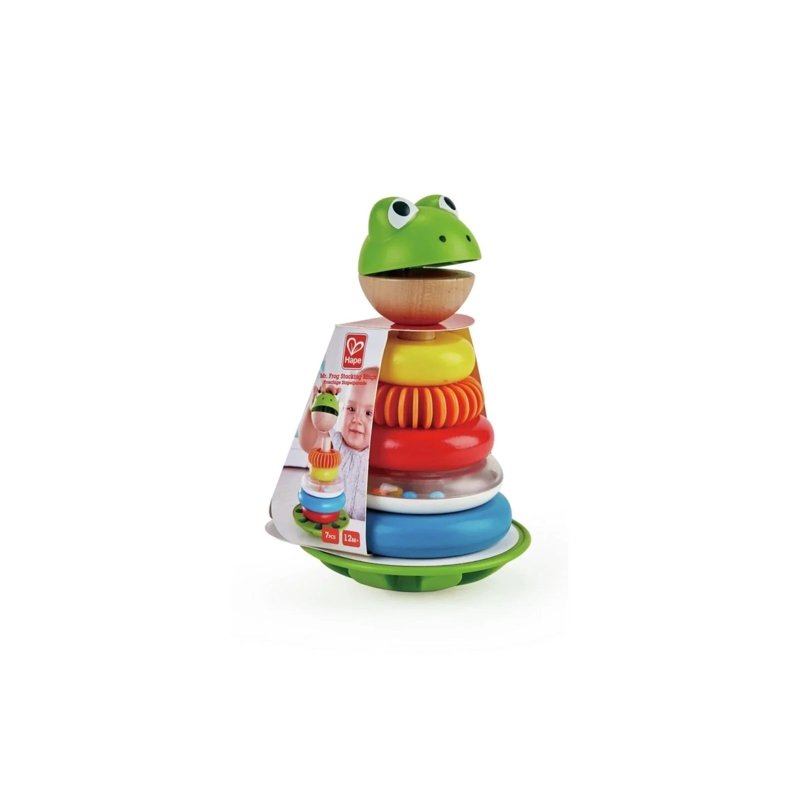 Hape Mr Frog Stacking Rings | Luxury Home Accessories | Heulog Glow