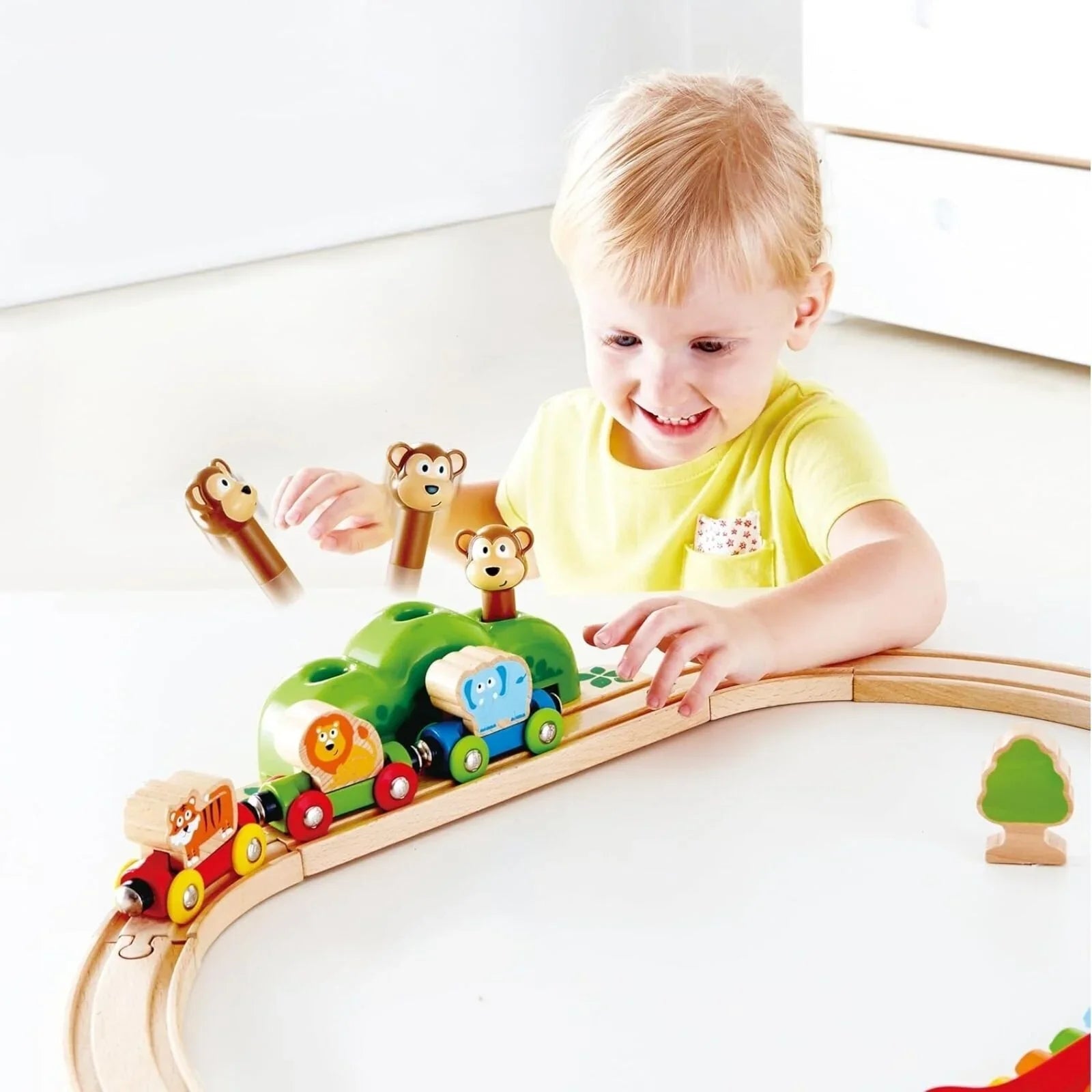 Hape Music & Monkeys Railway | Luxury Home Accessories | Heulog Glow