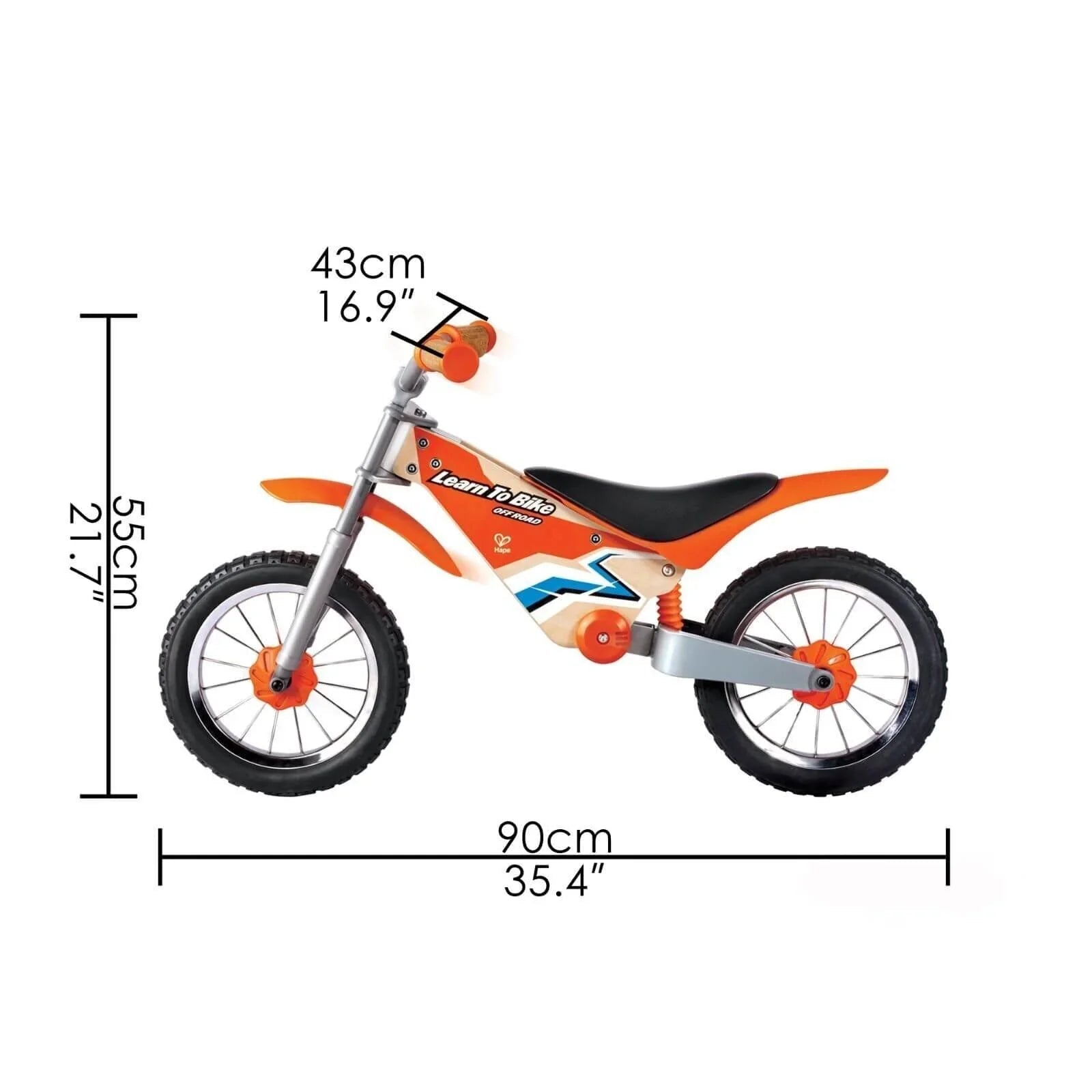 Hape Off Road Kids Balance Bike - Orange | Luxury Home Accessories | Heulog Glow