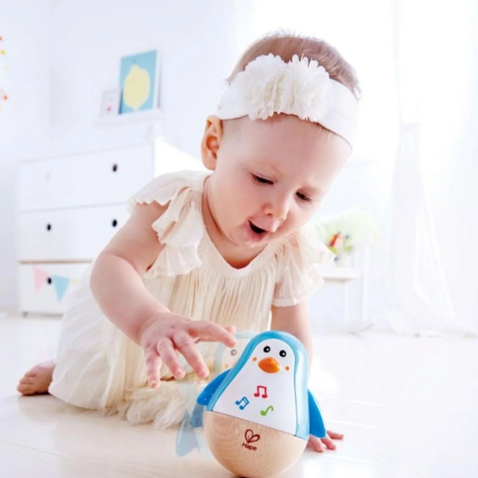 Hape Penguin Music Wobbler | Luxury Home Accessories | Heulog Glow