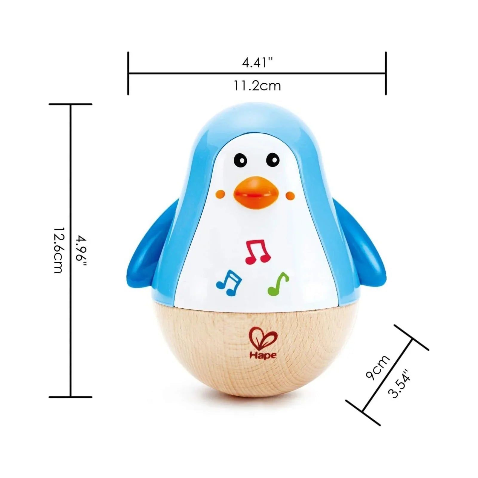 Hape Penguin Music Wobbler | Luxury Home Accessories | Heulog Glow