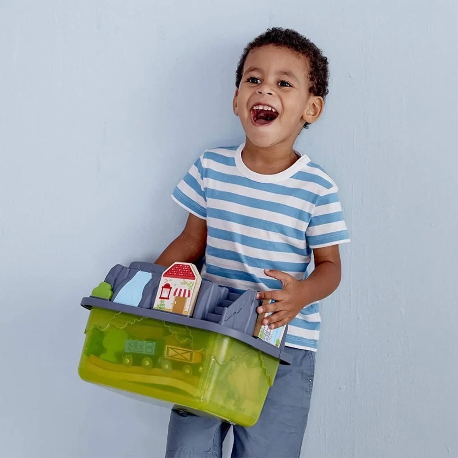 Hape Railway Bucket Builder Set | Luxury Home Accessories | Heulog Glow