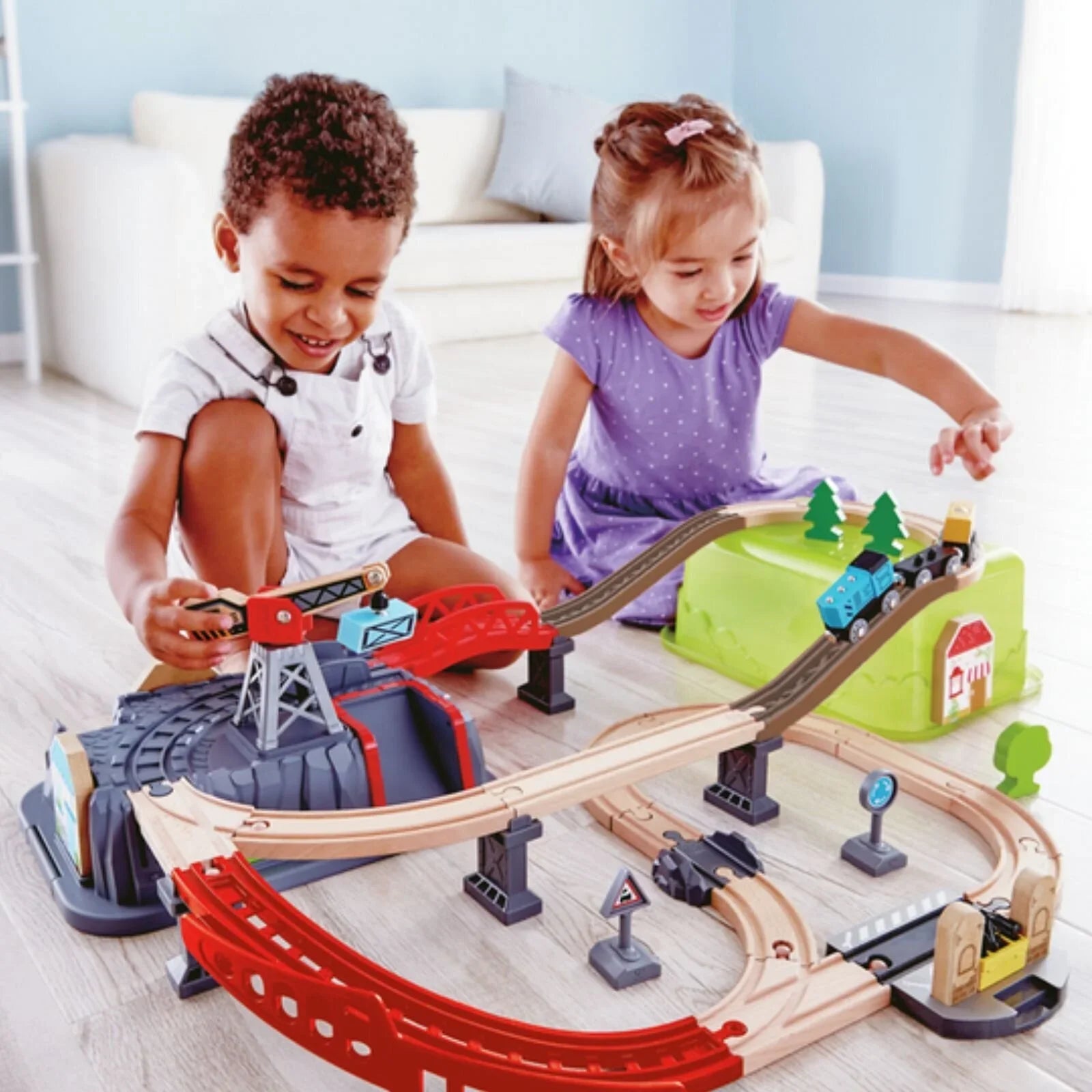 Hape Railway Bucket Builder Set | Luxury Home Accessories | Heulog Glow