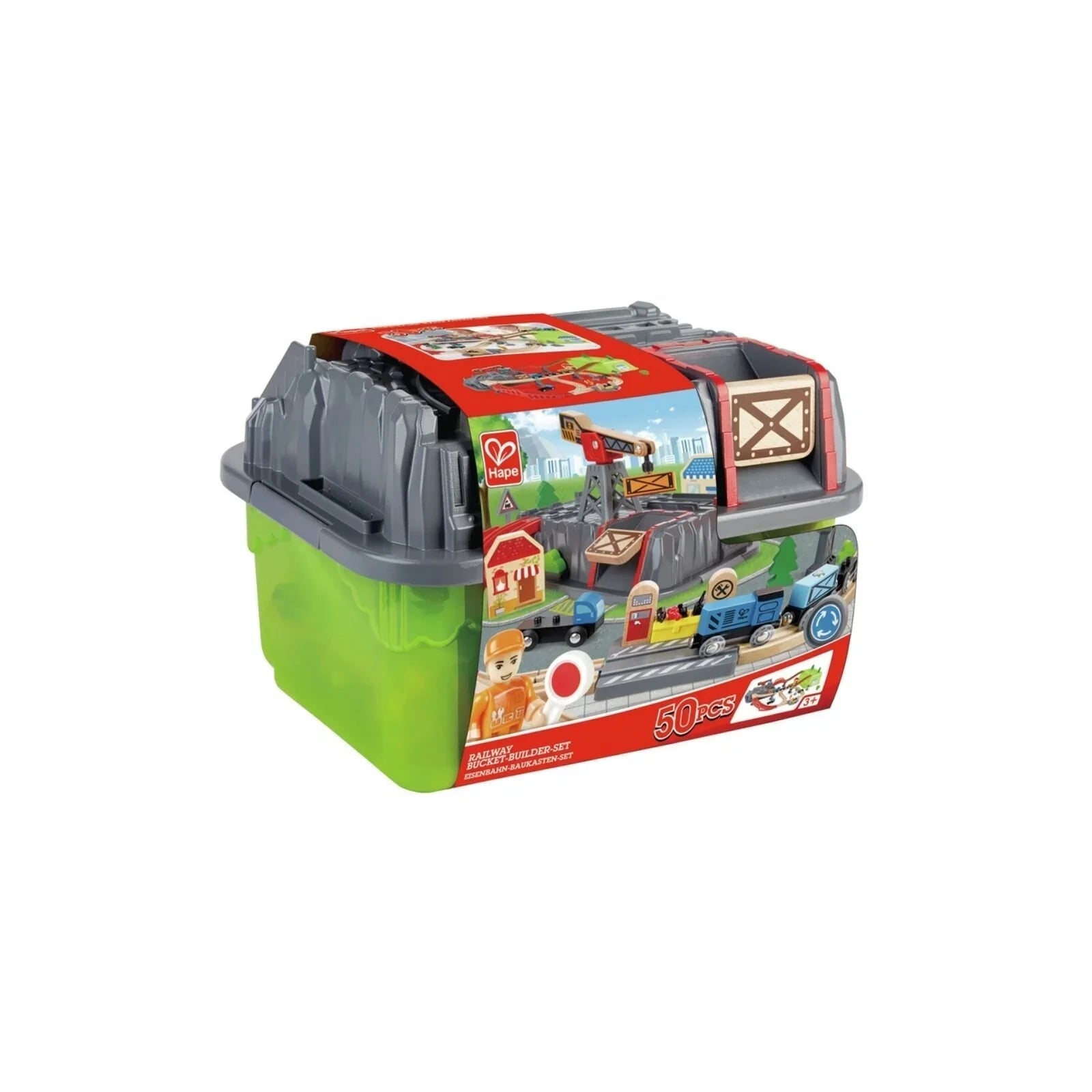 Hape Railway Bucket Builder Set | Luxury Home Accessories | Heulog Glow