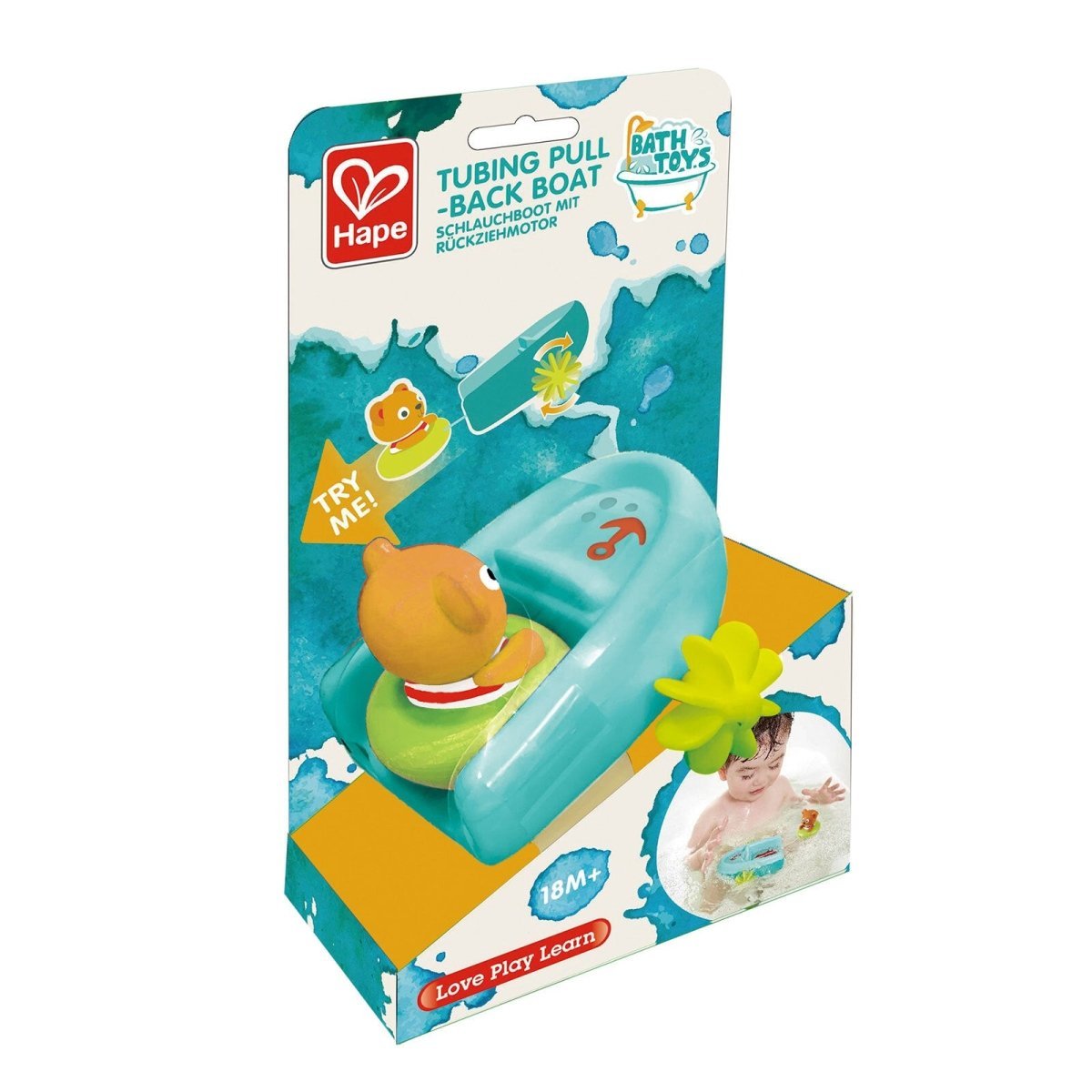 Hape Tubing Pull-Back Boat | Luxury Home Accessories | Heulog Glow